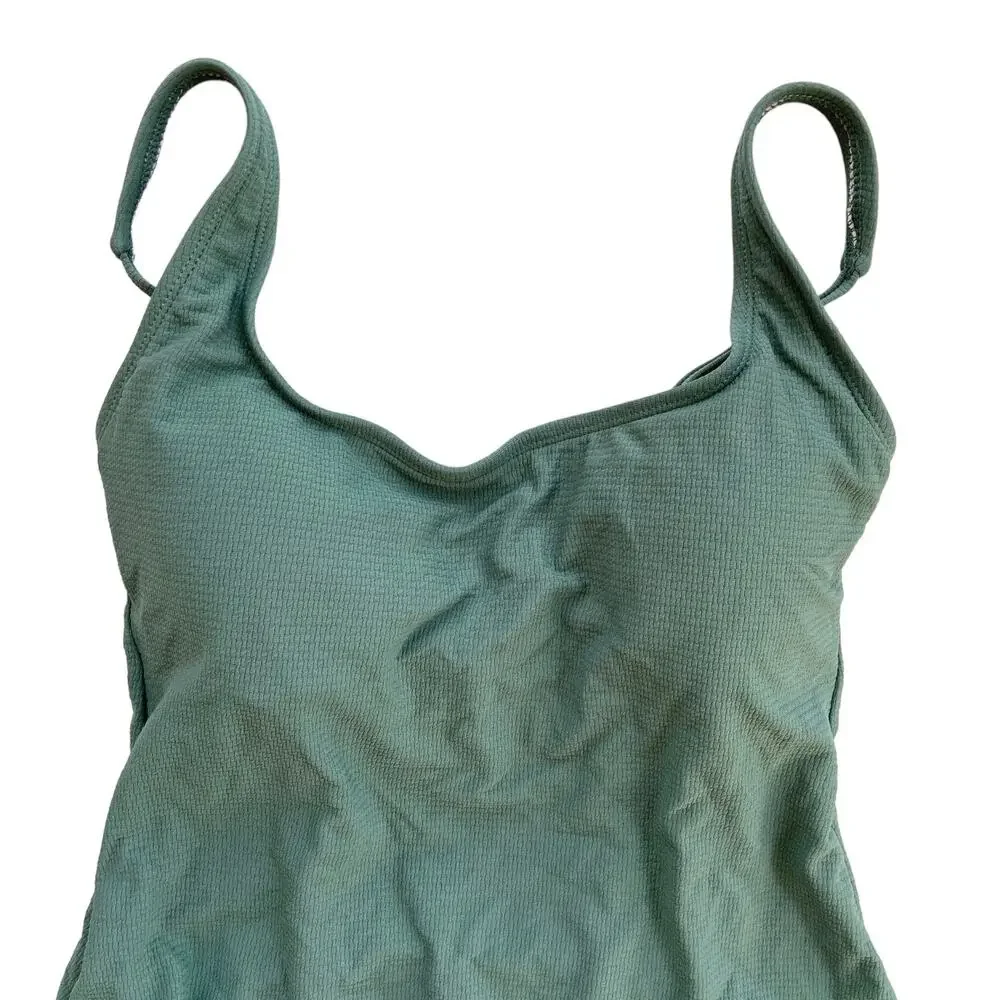 VICI Collection One Piece Swimsuit Green Athletic Criss‎ Cross Womens XL
